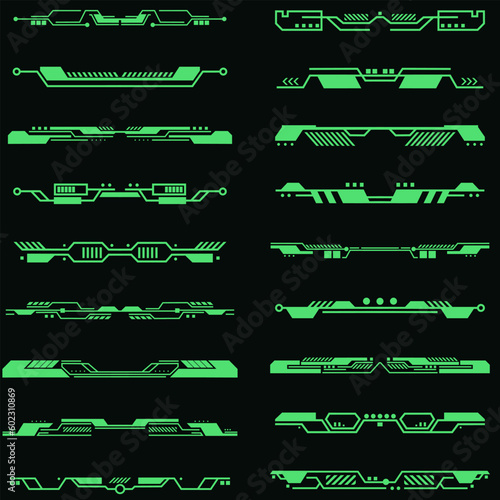 Futuristic interface ui elements holographic hud user interface elements.