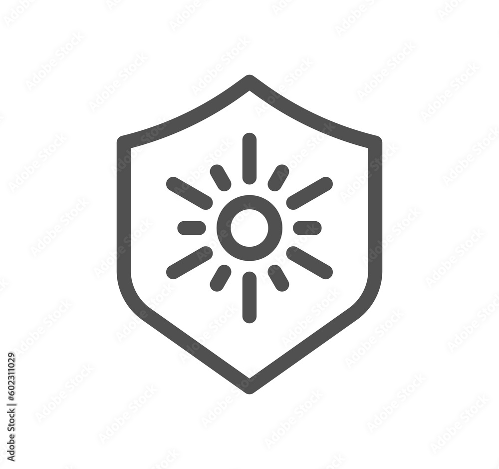 Sun protection related icon outline and linear symbol.
Sun protection related icon outline and linear symbol.