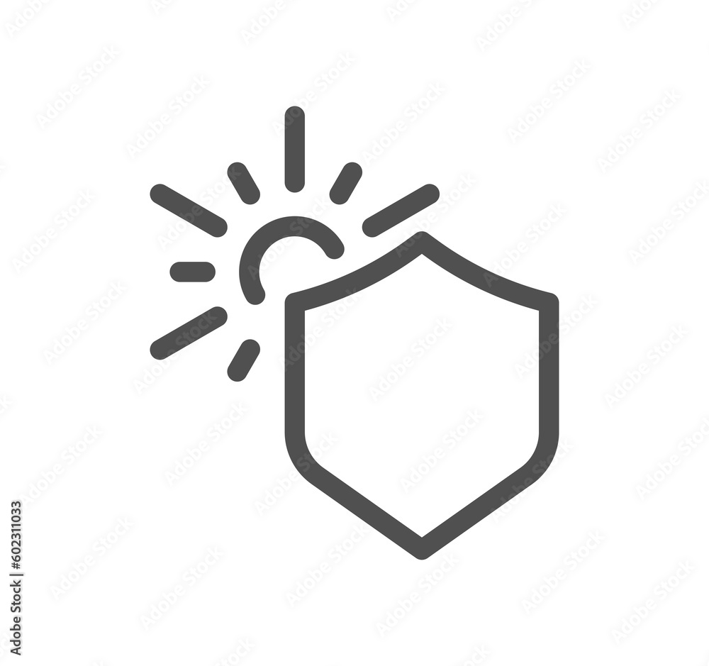 Sun protection related icon outline and linear symbol.
Sun protection related icon outline and linear symbol.