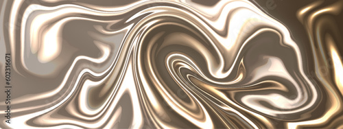 Abstract wave chocolate color luxurious smooth liquid background.