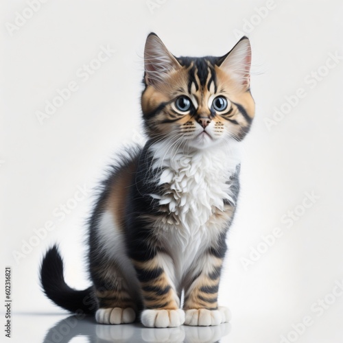 Cute Kitten in white background