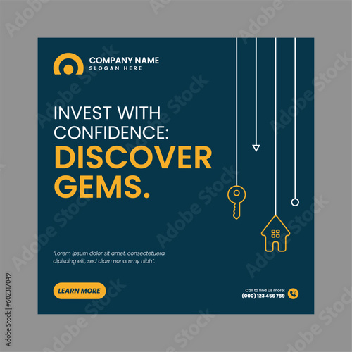 Modern Real Estate Social Post Design Template