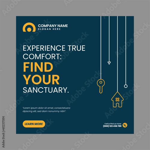 Modern Real Estate Social Post Design Template