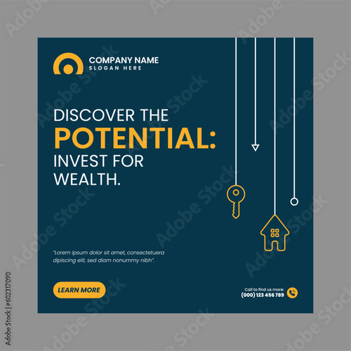 Modern Real Estate Social Post Design Template
