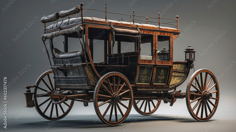 Fototapeta premium 1800s Carriage -Carruagem Anos 1800