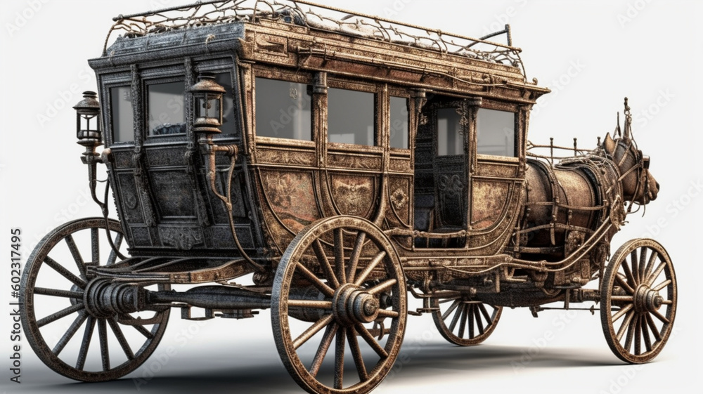 Fototapeta premium 1800s Carriage -Carruagem Anos 1800