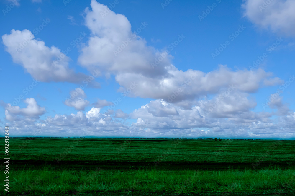 Countryside scenery at cloud and sky, United States.