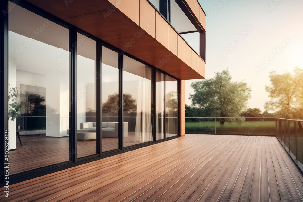 design wall window modern room light inside white empty wood interior. Generative AI. design wall window modern room light inside white empty wood interior. Generative AI.