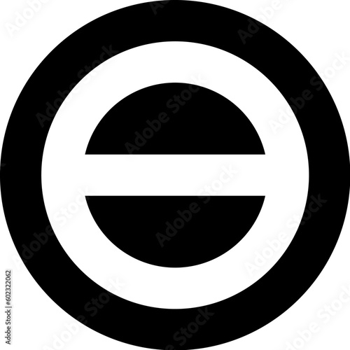 Gender Agender Outline Black White Icon. Traditional and progressive unconventional sexual relations between sexes groups. Simple outline vector symbol isolated on white background