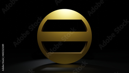 KAMON,Japanese family crests.Golden symbol on a black background.
