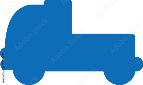 Empty hydraulic dumper truck concept vector icon design
