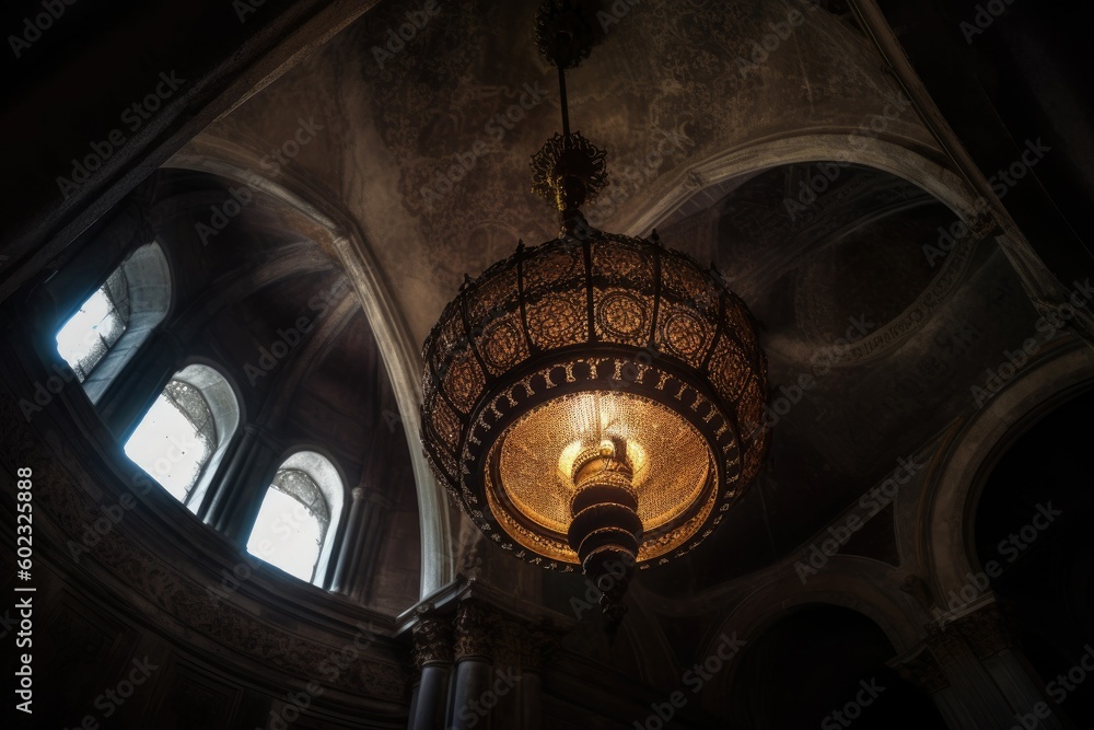 Cathedral Ceiling Lamp - AI Generated