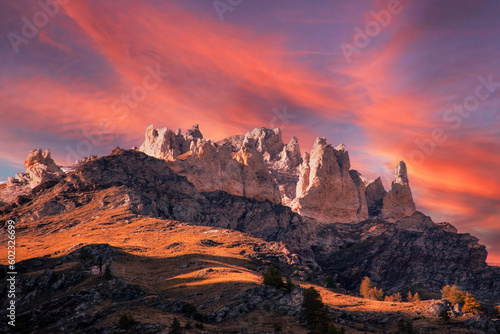 Montagna al tramonto in Piemonte (monte Seguret) © Daniele