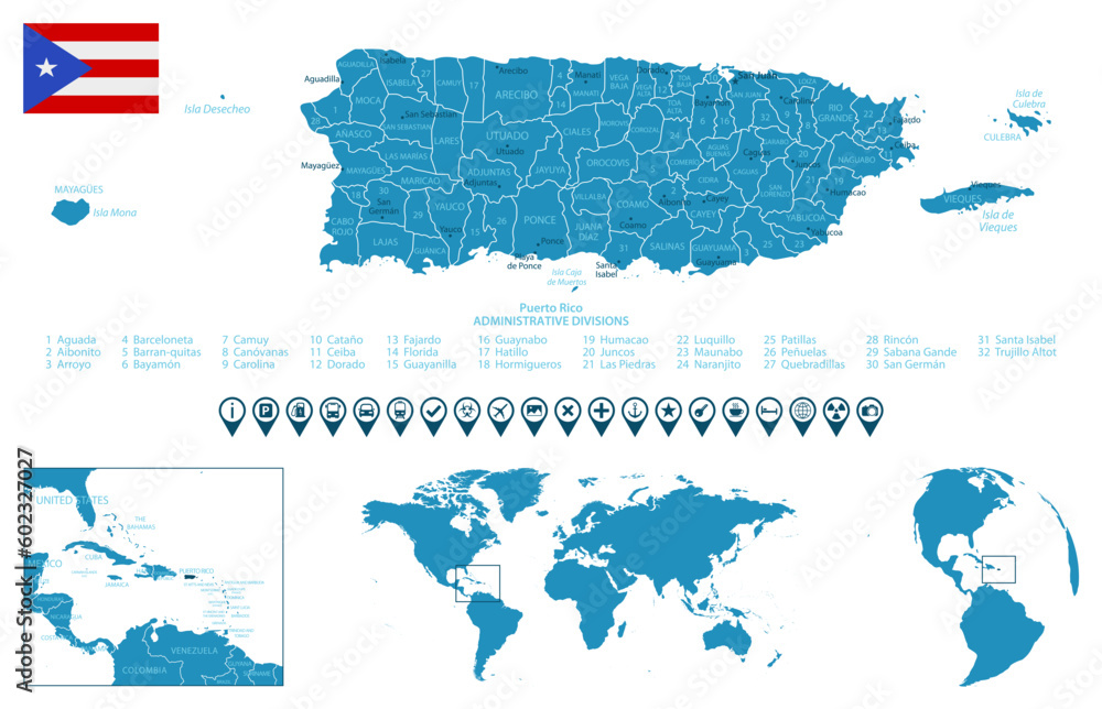 Puerto Rico Detailed Blue Country Map With Cities Regions Location 1000 F 602327027 RCOxVM2QDND9VCweGpG4ixfrPgjbf2Cc