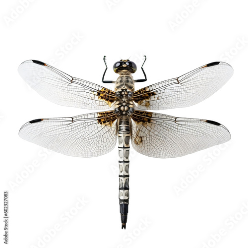 dragonfly close up, isolated insect Generative AI