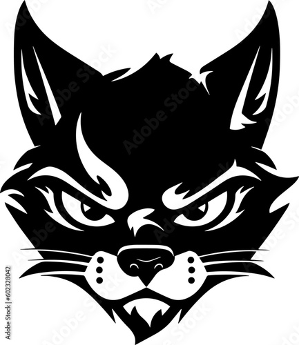 Tough House Cat Logo, Negative Space