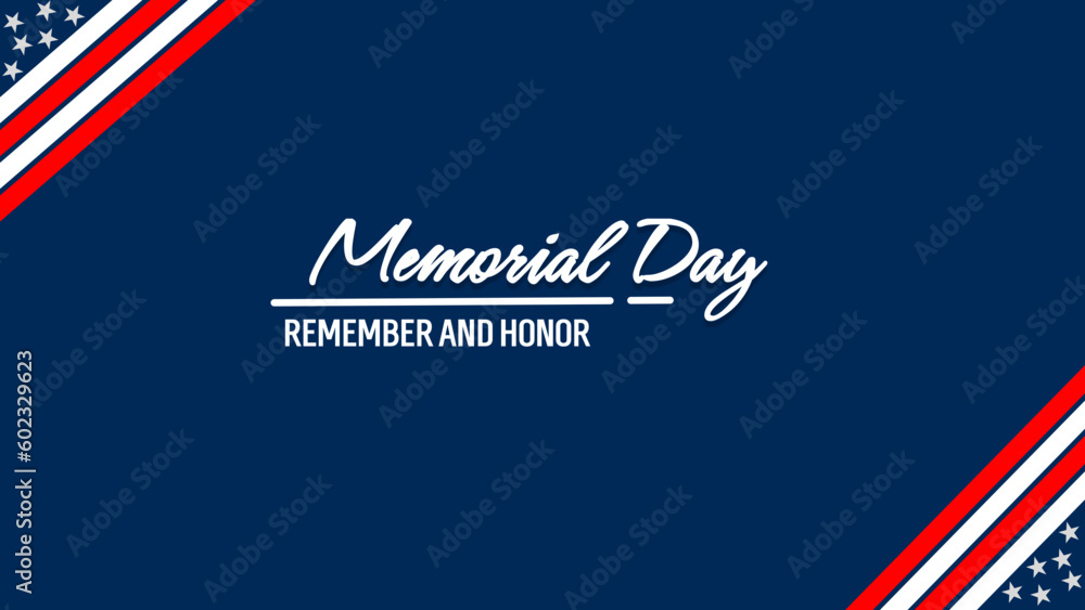 Memorial day in united state, with concept vector illustration background
