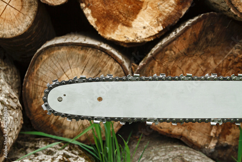 Power saw and firewood