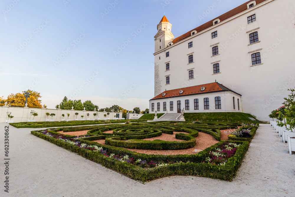 Baroque garden of Bratislava castle, Slovakia