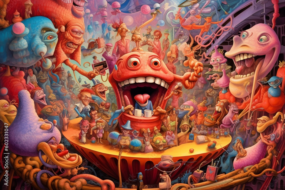 Fototapeta premium International Joke Day concept. DMT art