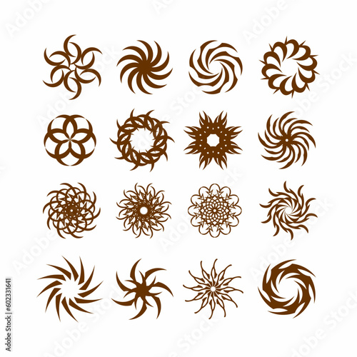 set of abstract logo vector