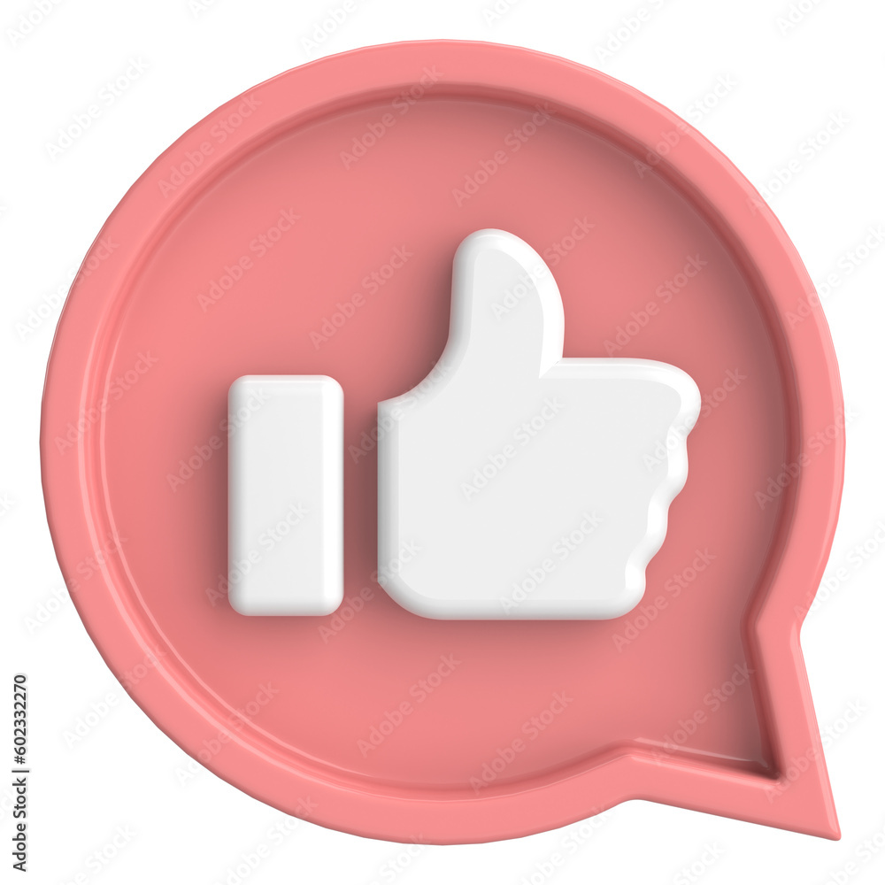 Like button. Like icon. 3D illustration. Like button. Like icon. 3D illustration.