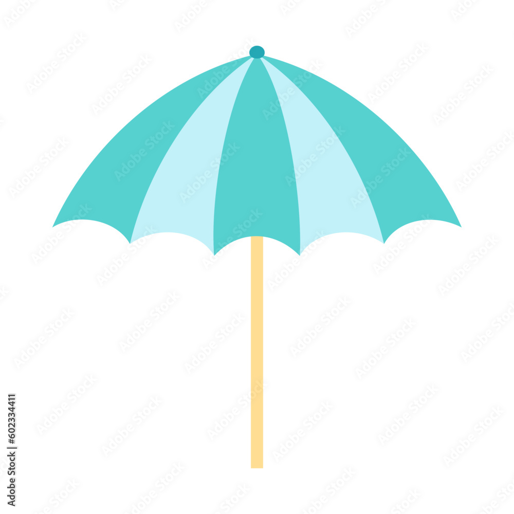 cartoon beach umbrella isolated on white background cartoon beach umbrella isolated on white background