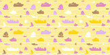 Seamless pattern with boats, yachts and sea waves