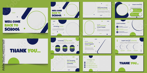 School PowerPoint presentation slide template design education profile kids vector
background, brochure design,
website slider, landing page, annual report, school profile

