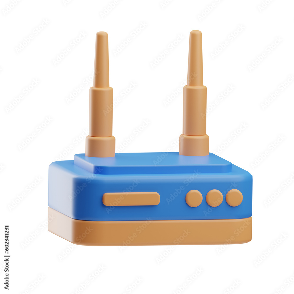 Technology WIFI router 3d illustration Technology WIFI router 3d illustration