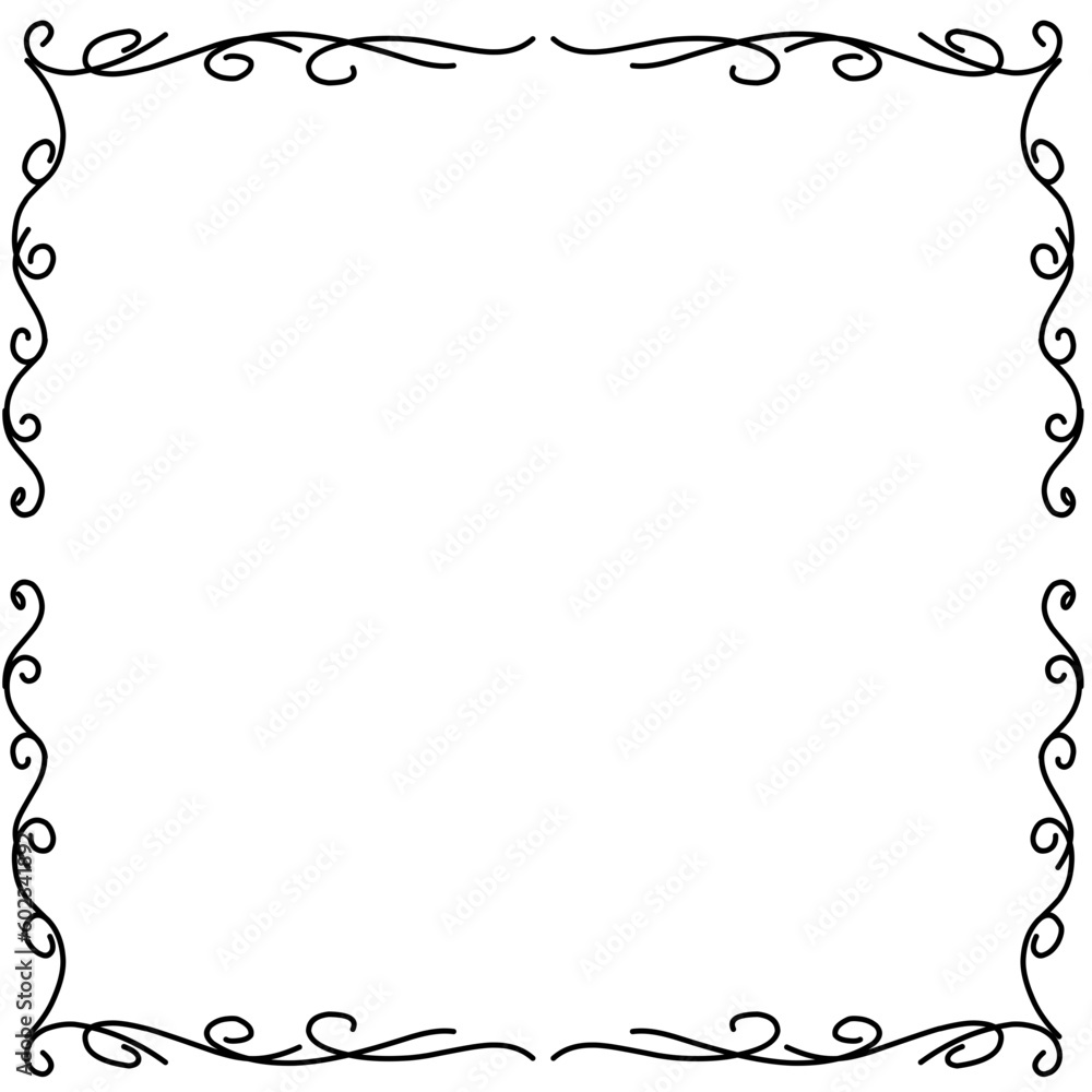 Obraz premium Border hand drawn