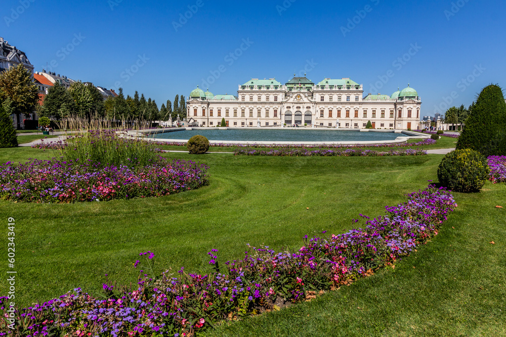 Belvedere palace garden in Vienna, Austria