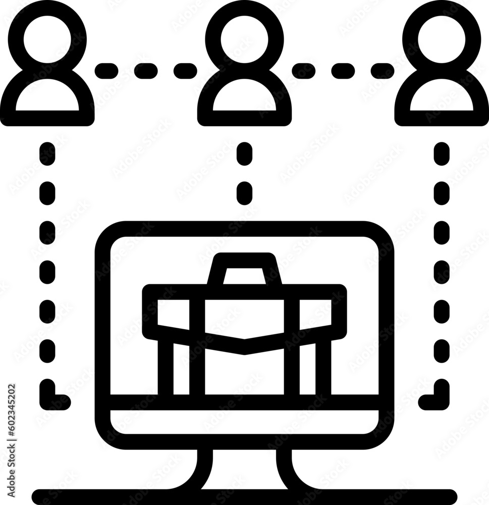 Remote working icon Remote working icon