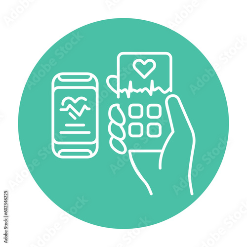 Smart healthcare color line icon. Pictogram for web page