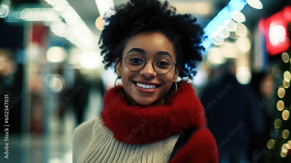 Pretty Black Woman at the Mall - Generative AI Pretty Black Woman at the Mall - Generative AI