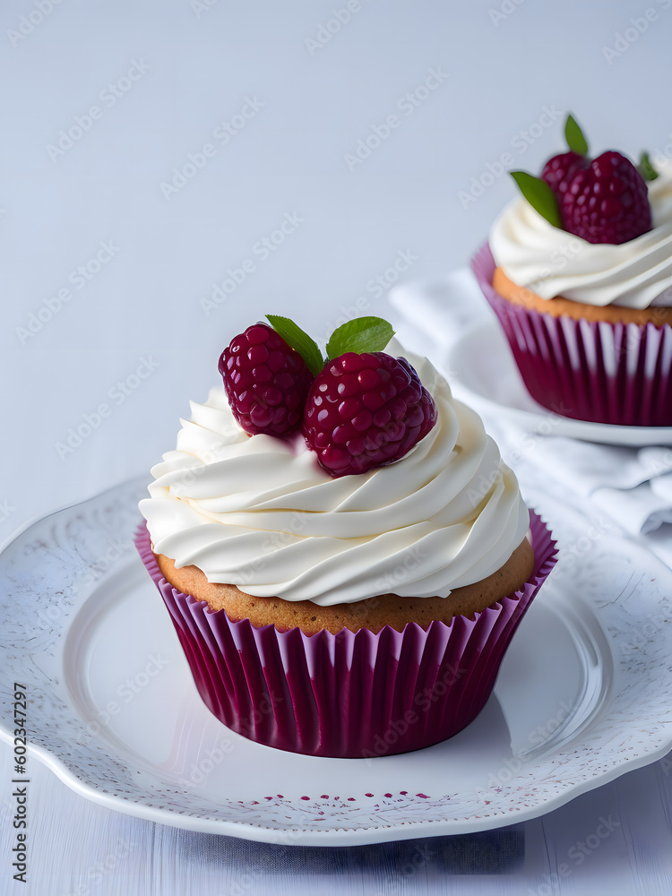 Taste the Nordic Flavors with Our Lingonberry Cupcakes - Generative AI