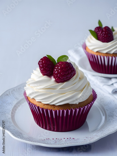 Taste the Nordic Flavors with Our Lingonberry Cupcakes - Generative AI © Eran