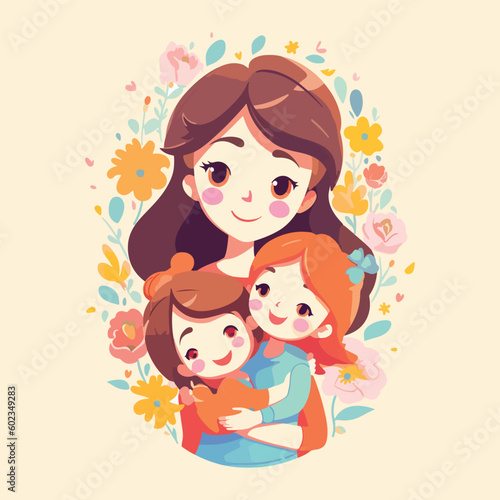 mothers day concept illustration vector eps 10