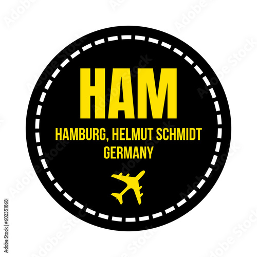 HAM Hamburg airport symbol icon photo