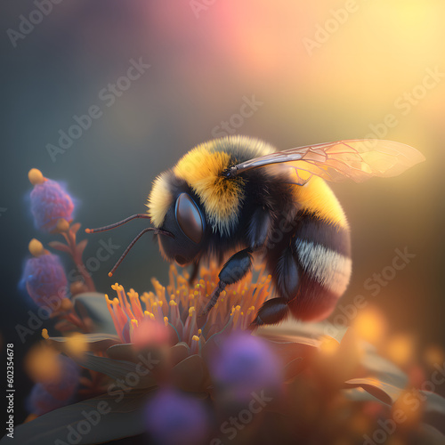 Bumblebee collecting pollen © Visual Realm