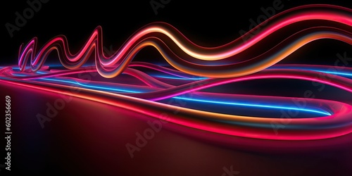 Vibrant technology neon col...