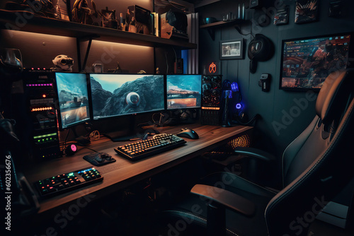Streamer gamer desktop setu...