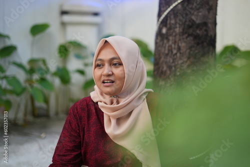 Portrait of Asian woman wearing hijab