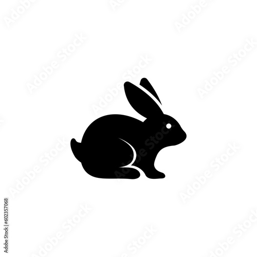simple rabbit icon illustration vector, flat rabbit symbol