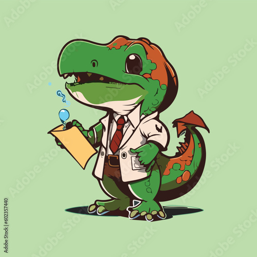 cute dinosaur cartoon characters vector illustration  eps 10