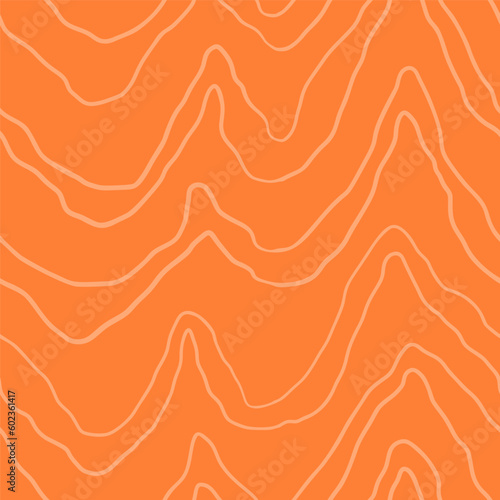 Salmon filet vector seamless pattern. Food abstract texture.