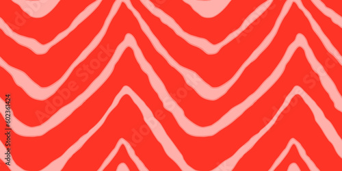 Salmon filet vector seamless pattern. Food abstract texture.