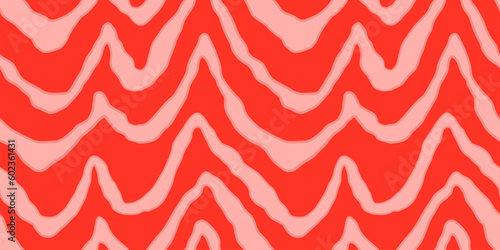 Salmon filet vector seamless pattern. Food abstract texture.