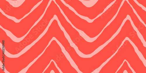 Salmon filet vector seamless pattern. Food abstract texture.