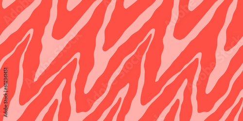 Salmon filet vector seamless pattern. Food abstract texture.